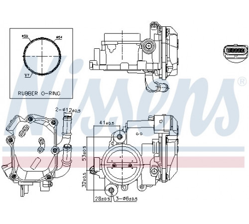 Корпус дросельного вузла 955056 NISSENS