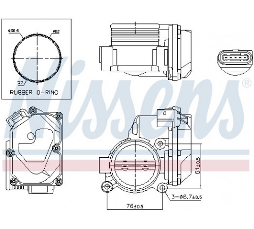 Корпус дросельного вузла 955060 NISSENS
