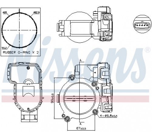 Корпус дросельного вузла 955076 NISSENS