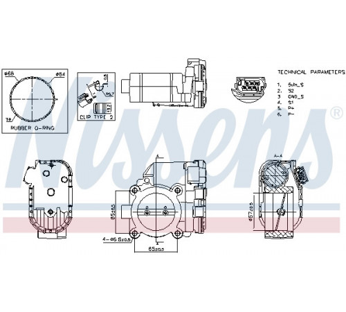 Корпус дросельного вузла 955186 NISSENS