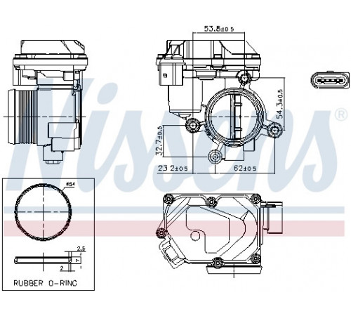 Корпус дросельного вузла 955258 NISSENS