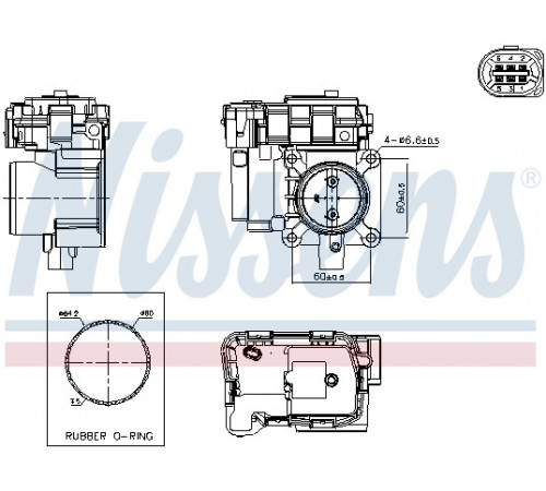 Корпус дросельного вузла 955263 NISSENS