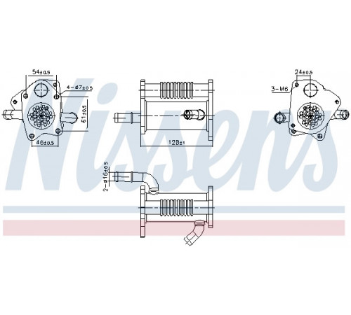 Радіатор, система рециркуляції ВГ 989446 NISSENS