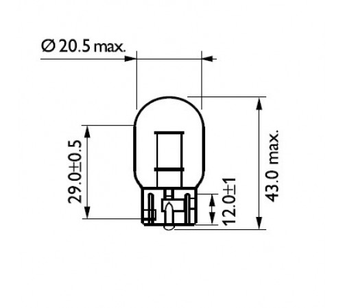 Лампа розжарювання, вказівник повороту 12065B2 PHILIPS