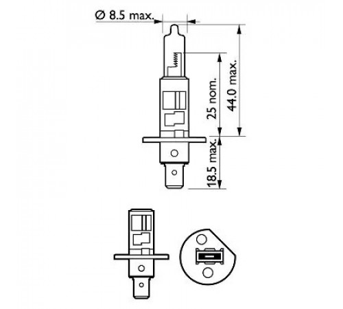 Лампа розжарювання, фара дальнього світла 12258PRB1 PHILIPS