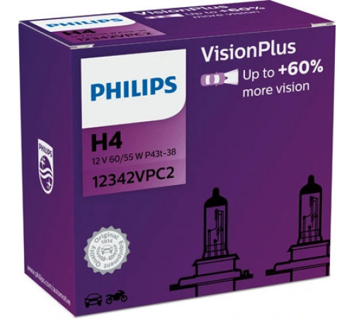 Лампа розжарювання, фара дальнього світла 12342VPC2 PHILIPS