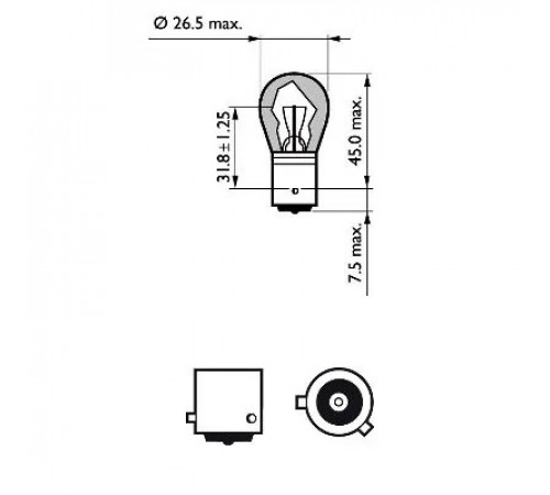 Лампа розжарювання, вказівник повороту 12496LLECOCP PHILIPS