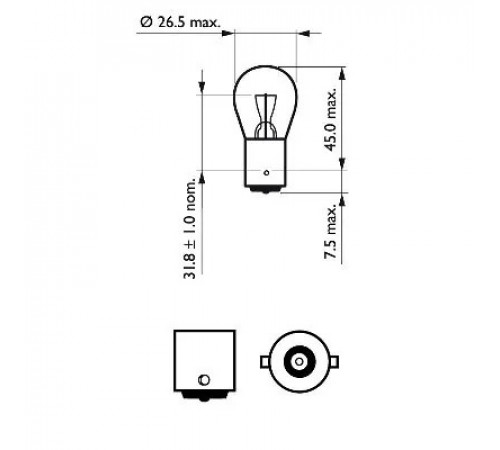 Лампа розжарювання, вказівник повороту 12498LLECOCP PHILIPS
