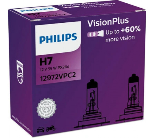 Лампа розжарювання, фара дальнього світла 12972VPC2 PHILIPS