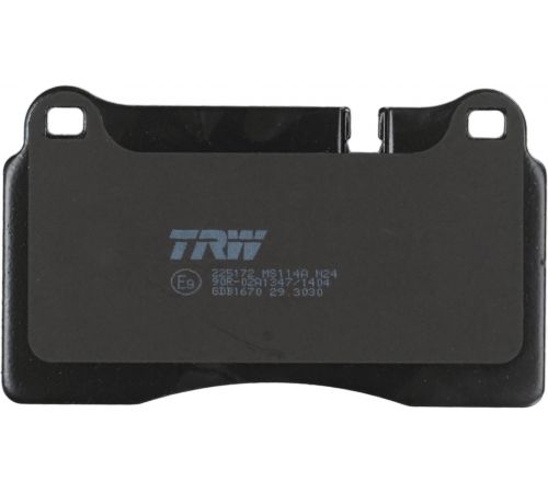 Комплект гальмівних накладок, дискове гальмо GDB1670 TRW