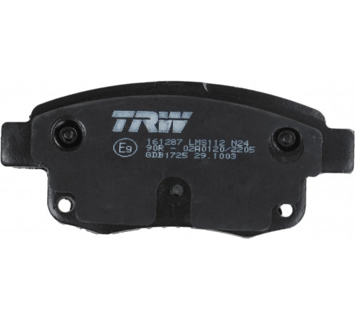 Комплект гальмівних накладок, дискове гальмо GDB1725 TRW
