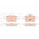 Комплект гальмівних накладок, дискове гальмо GDB1938 TRW