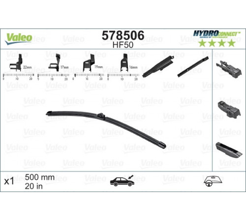 Щітка двірника 578506 VALEO