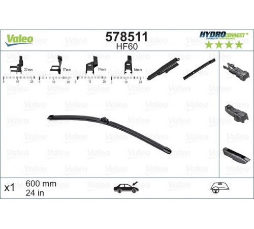 Щітка двірника 578511 VALEO