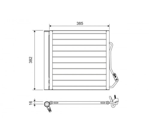 Конденсатор, система кондиціонування повітря 822639 VALEO