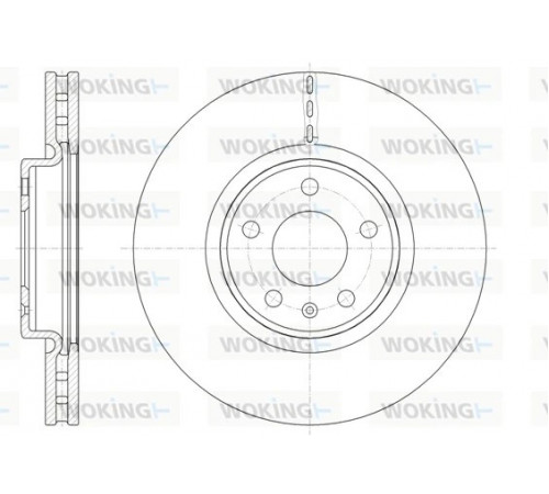 Гальмівний диск D61543.10 WOKING
