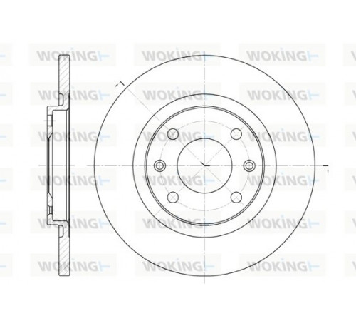 Гальмівний диск D6536.00 WOKING
