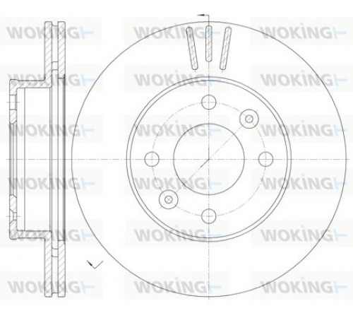 Гальмівний диск D6990.10 WOKING