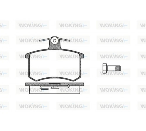 Комплект гальмівних накладок, дискове гальмо P0353.00 WOKING