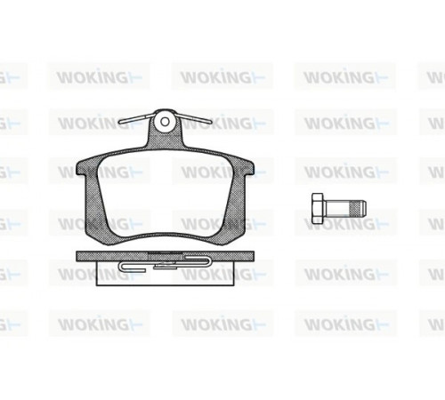 Комплект гальмівних накладок, дискове гальмо P0353.20 WOKING