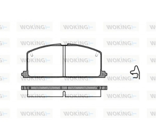 Комплект гальмівних накладок, дискове гальмо P0673.04 WOKING