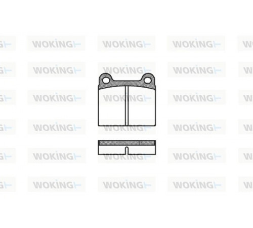 Комплект гальмівних накладок, дискове гальмо P1063.00 WOKING