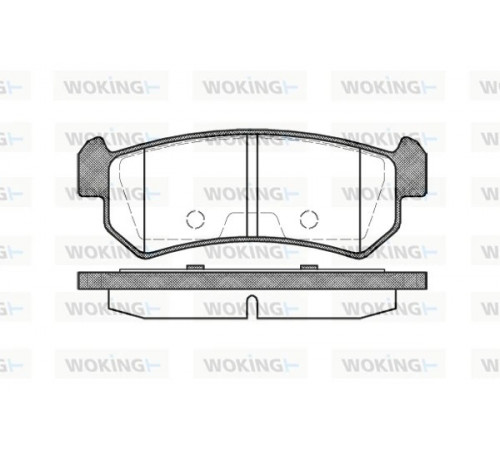 Комплект гальмівних накладок, дискове гальмо P11483.00 WOKING
