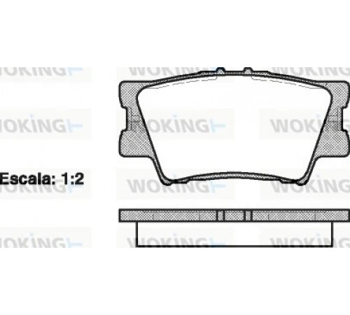 Комплект гальмівних накладок, дискове гальмо P13313.00 WOKING