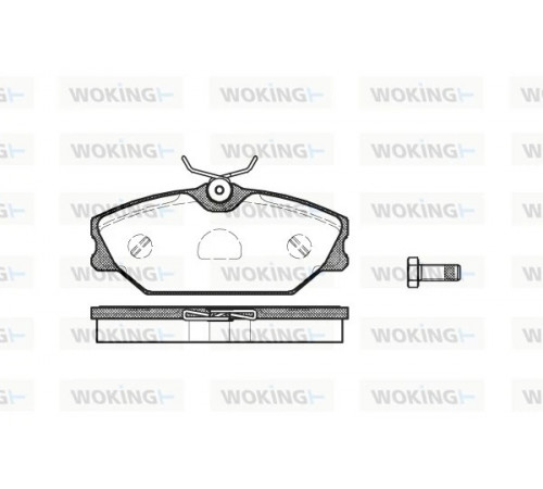 Комплект гальмівних накладок, дискове гальмо P3083.00 WOKING