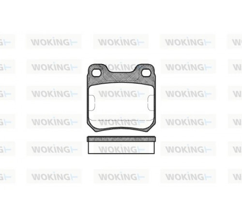 Комплект гальмівних накладок, дискове гальмо P3393.00 WOKING