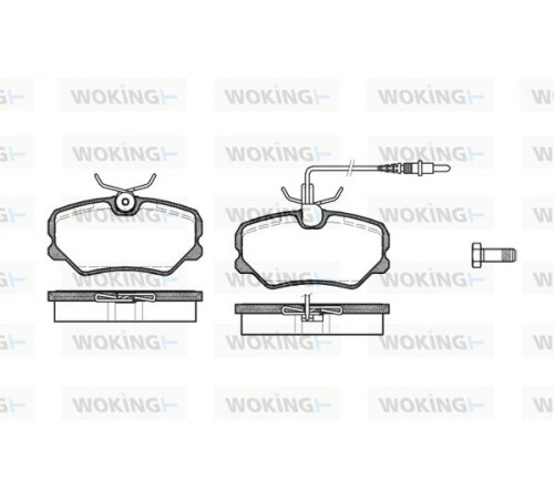 Комплект гальмівних накладок, дискове гальмо P3623.02 WOKING