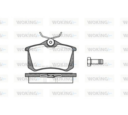 Комплект гальмівних накладок, дискове гальмо P3633.01 WOKING