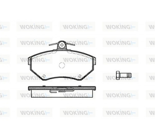 Комплект гальмівних накладок, дискове гальмо P7313.10 WOKING