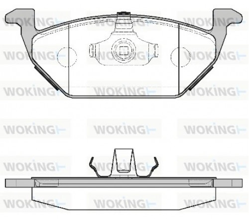 Комплект гальмівних накладок, дискове гальмо P7333.00 WOKING