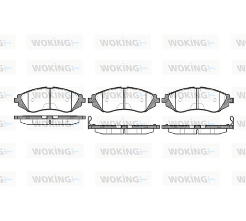 Комплект гальмівних накладок, дискове гальмо P7453.02 WOKING