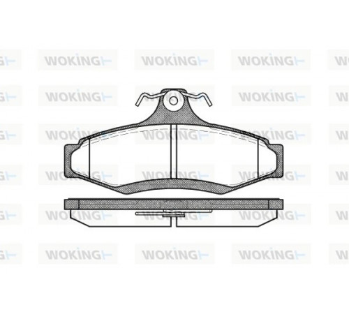 Комплект гальмівних накладок, дискове гальмо P7463.10 WOKING