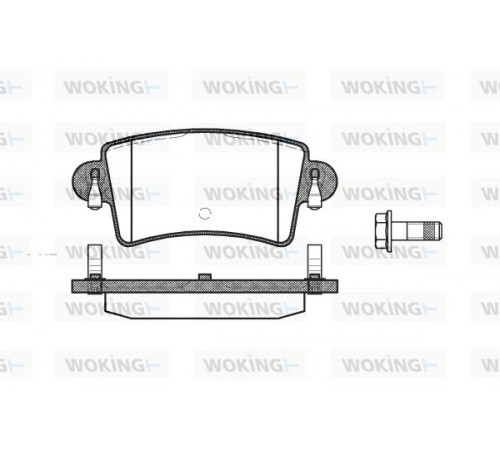 Комплект гальмівних накладок, дискове гальмо P9333.00 WOKING