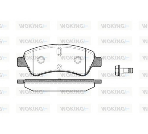 Комплект гальмівних накладок, дискове гальмо P9403.10 WOKING
