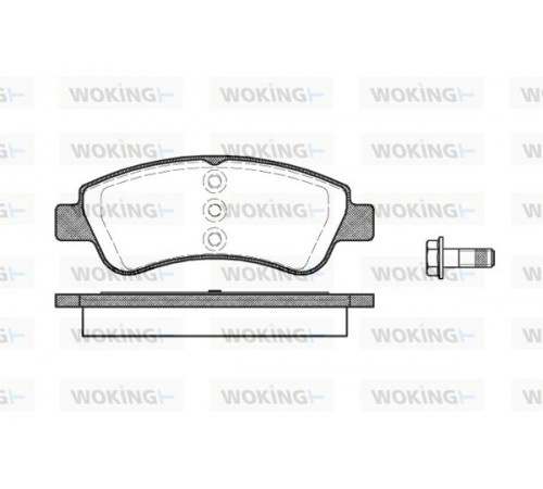 Комплект гальмівних накладок, дискове гальмо P9403.20 WOKING