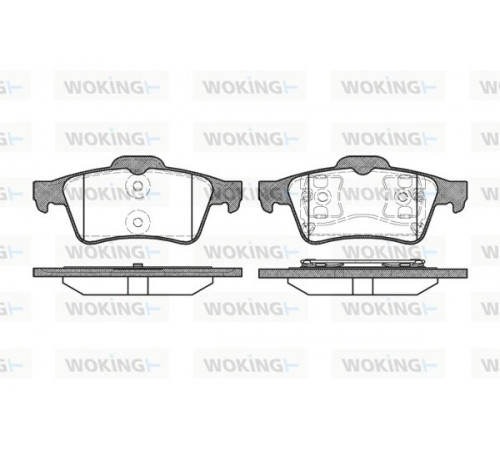 Комплект гальмівних накладок, дискове гальмо P9423.00 WOKING