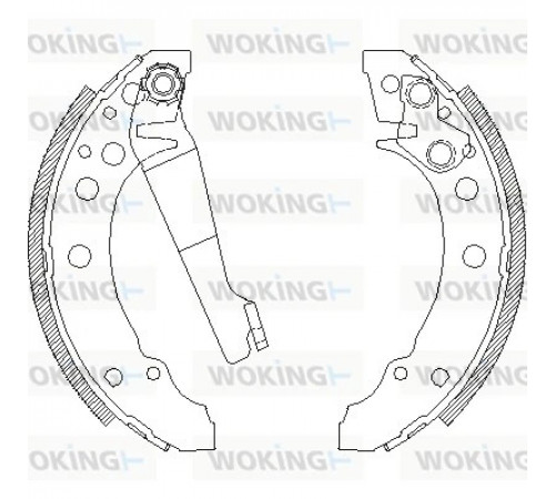 Гальмівні колодки зад. Golf I/II/Passat/Polo/Audi 80 >01 (ATE) Z4045.00 WOKING