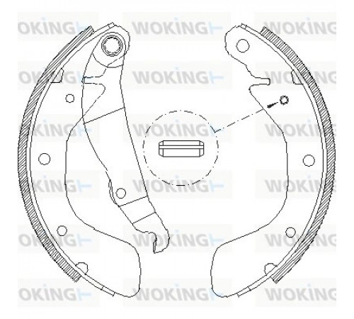 Гальмівна колодка Z4398.00 WOKING